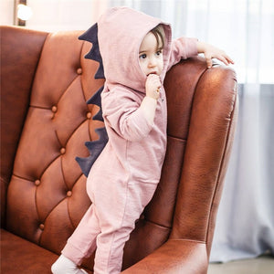 Baby's 3D Dinosaur Hooded Jumpsuit