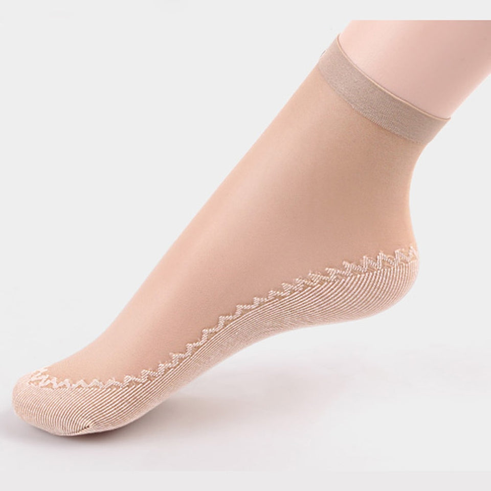 10Pairs Ultra-thin Transparent Socks Nylon Stocking Women Socks